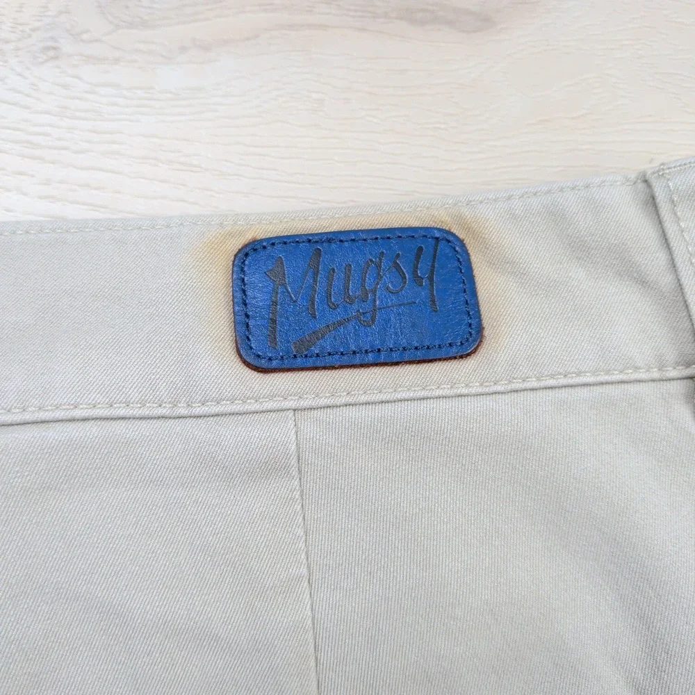 Mugsy Teddys Chino Pants Mens 35x32 (Fits 35x31) Beige Stretch Business Casual